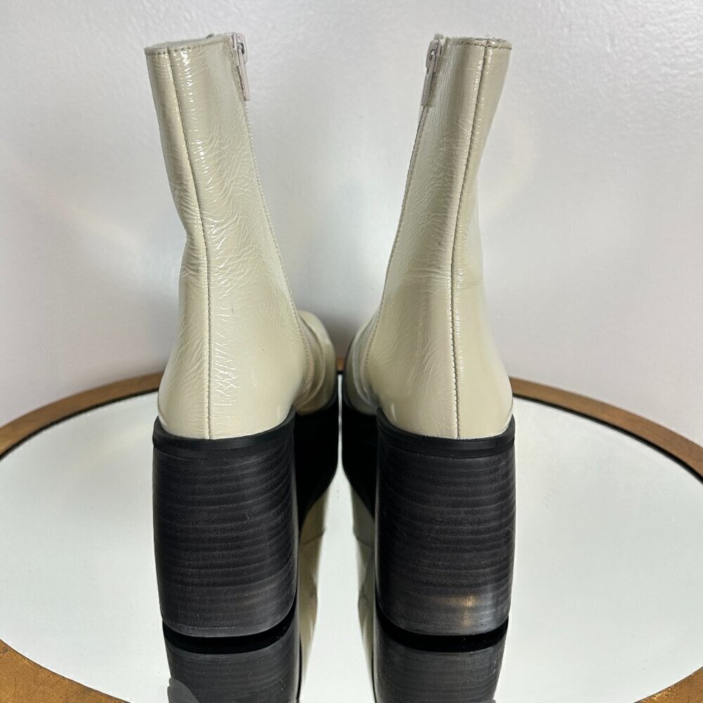 Free People Ruby Platform Bootie In White Size 9u… - image 5